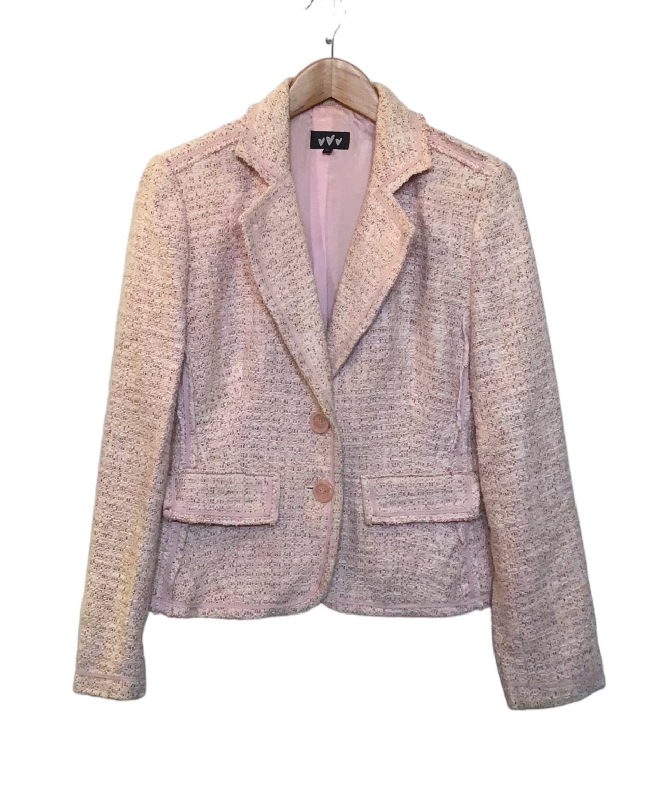 Pink Knitted Blazer (Size L)