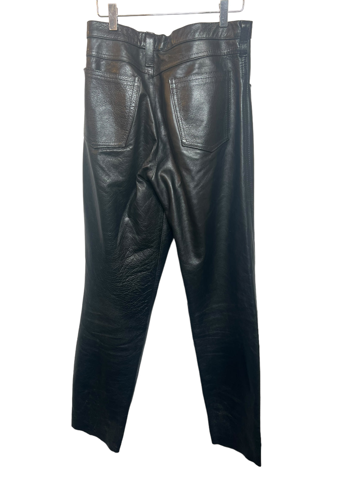 Black Leather Trousers (Size L)