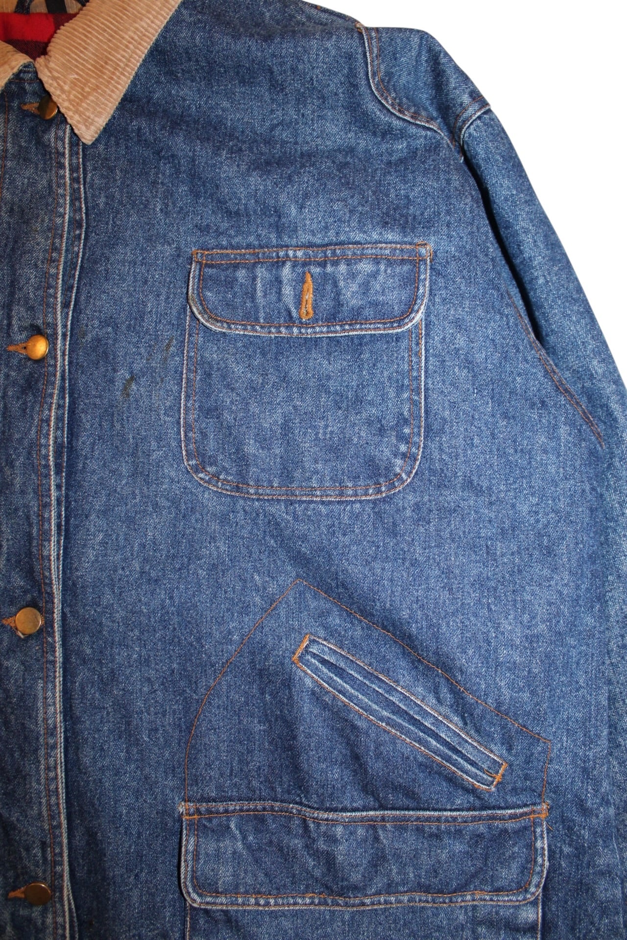 Spencer Douglas Fleece Lined Denim Jacket (Size XXL)