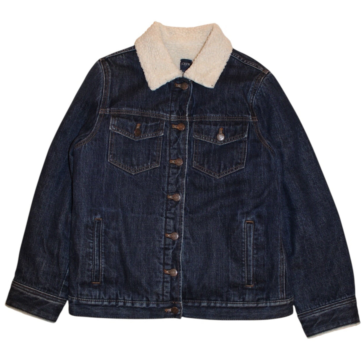 J.Crew Sherpa Denim Jacket (Size XS)