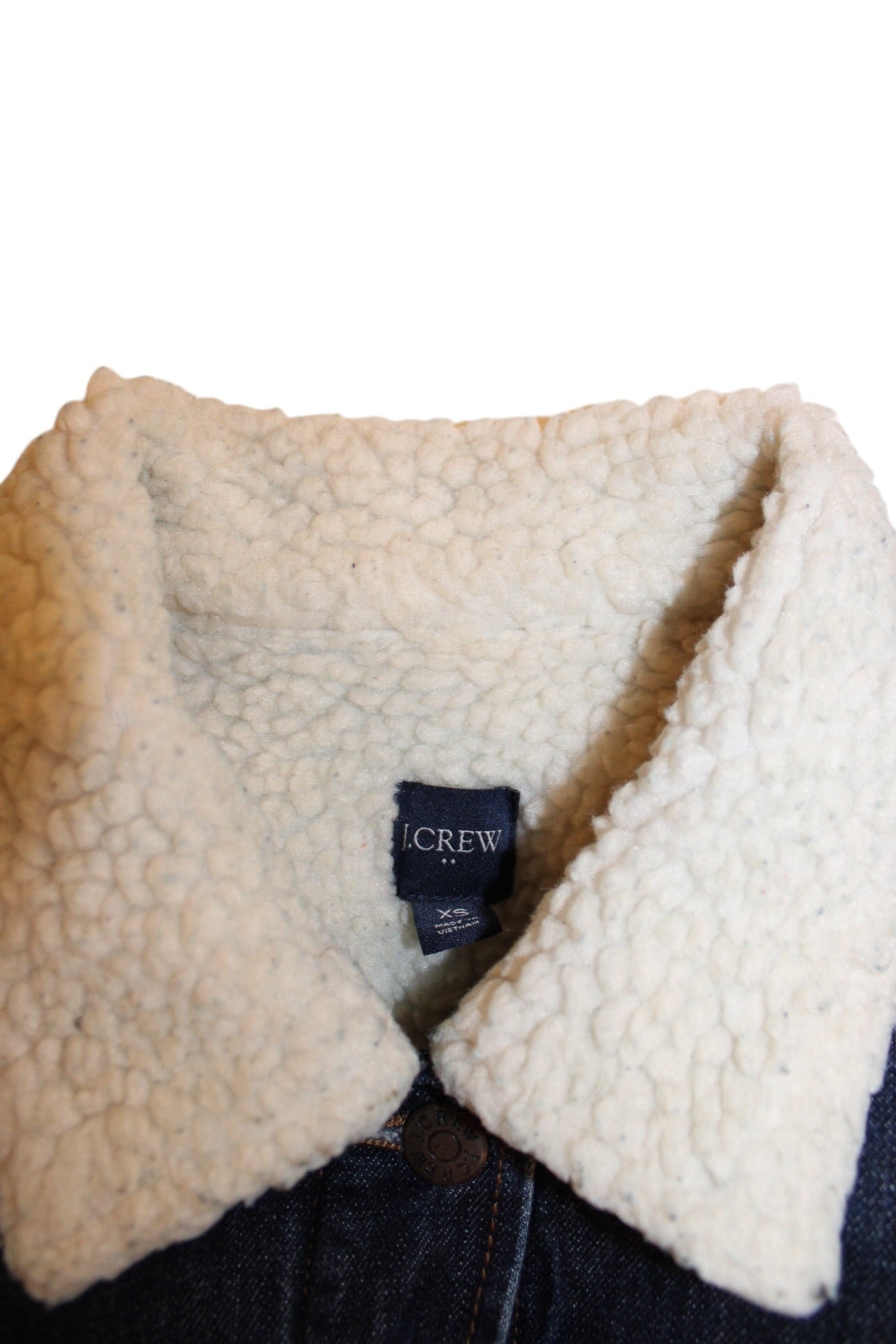 J.Crew Sherpa Denim Jacket (Size XS)