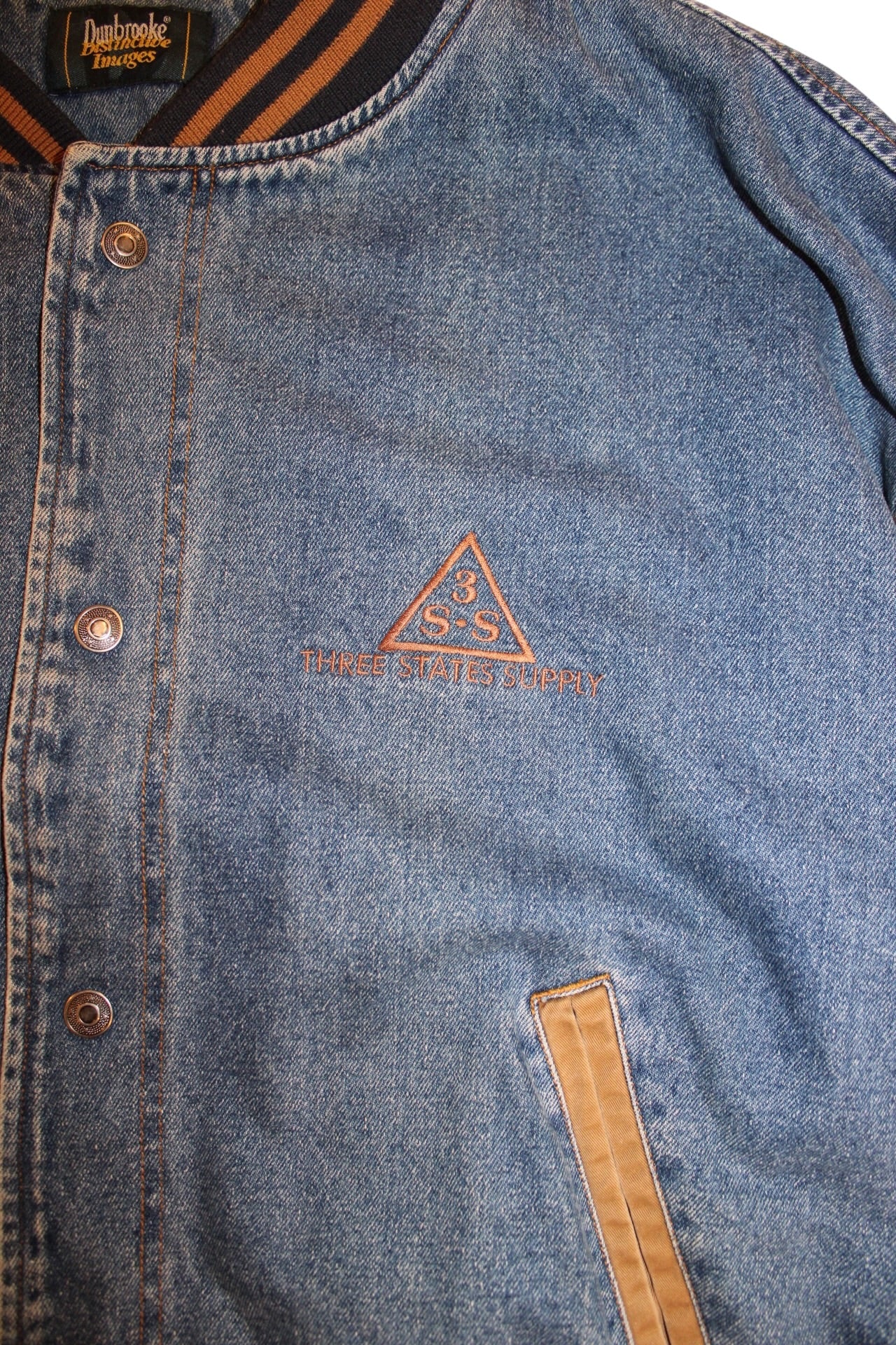 Dunbrooke Denim Varsity Jacket (Size XXL)