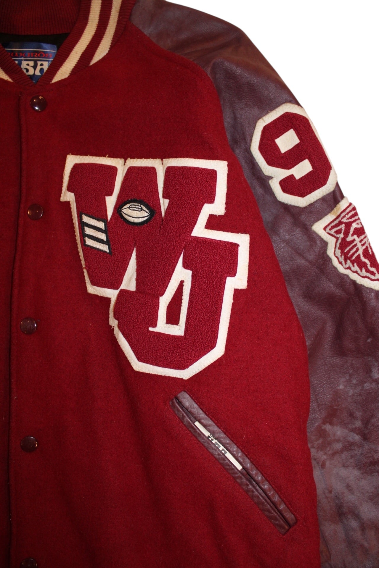 USA Leather Varsity Jacket (Size XL)