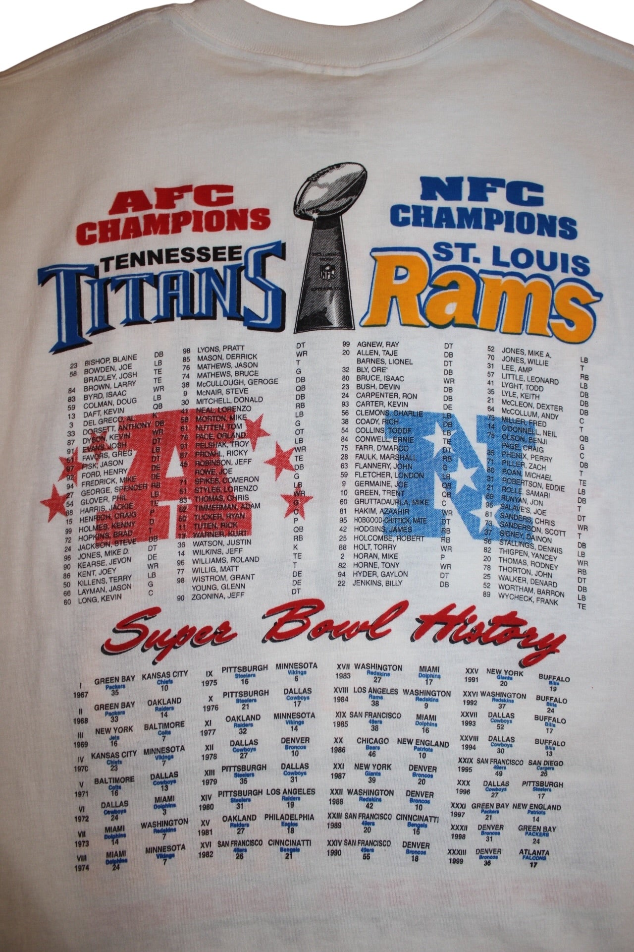 Superbowl 2000 T Shirt (Size L)