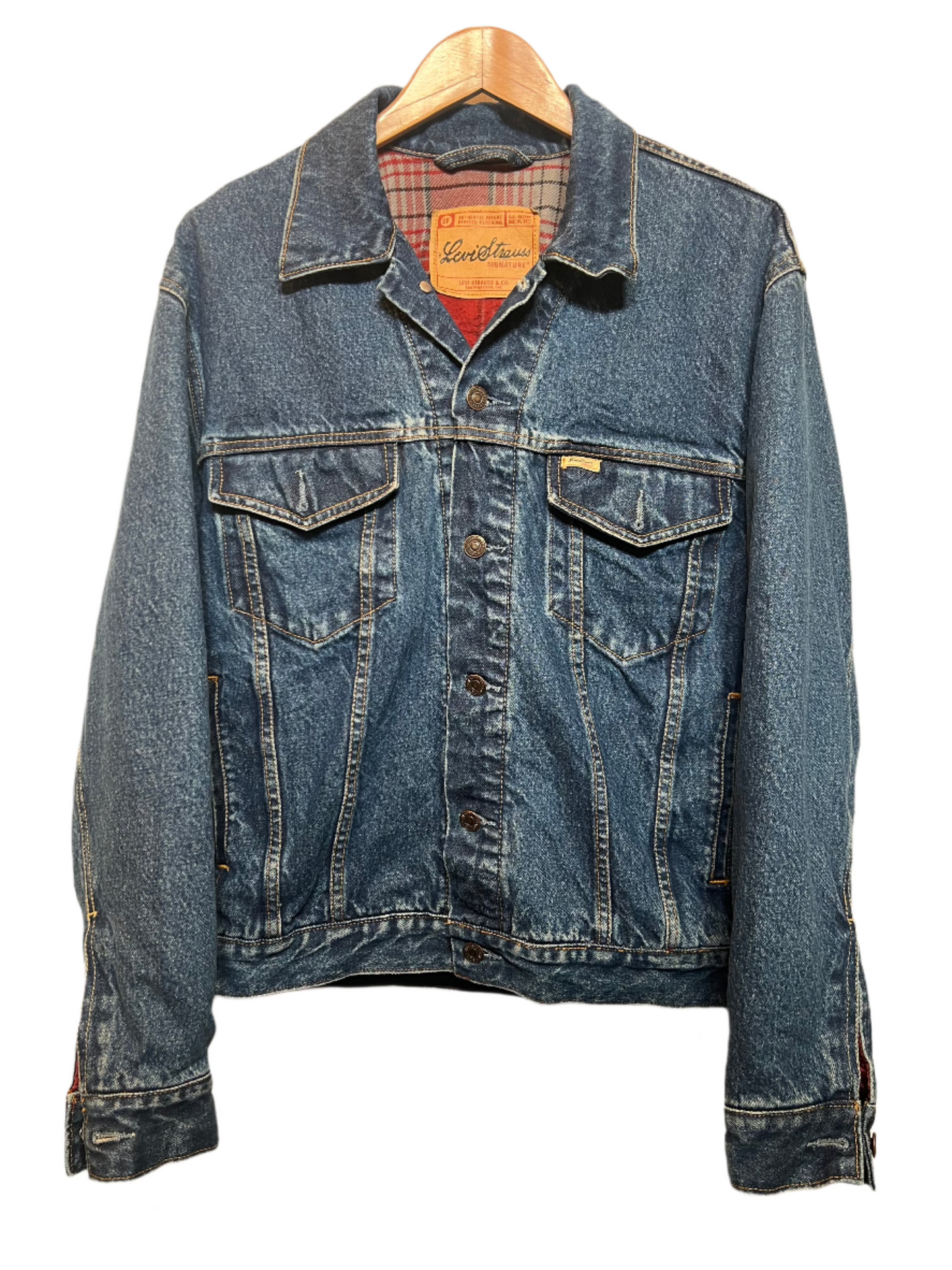 Levi Dark Blue Women's Denim Jacket (Size L)