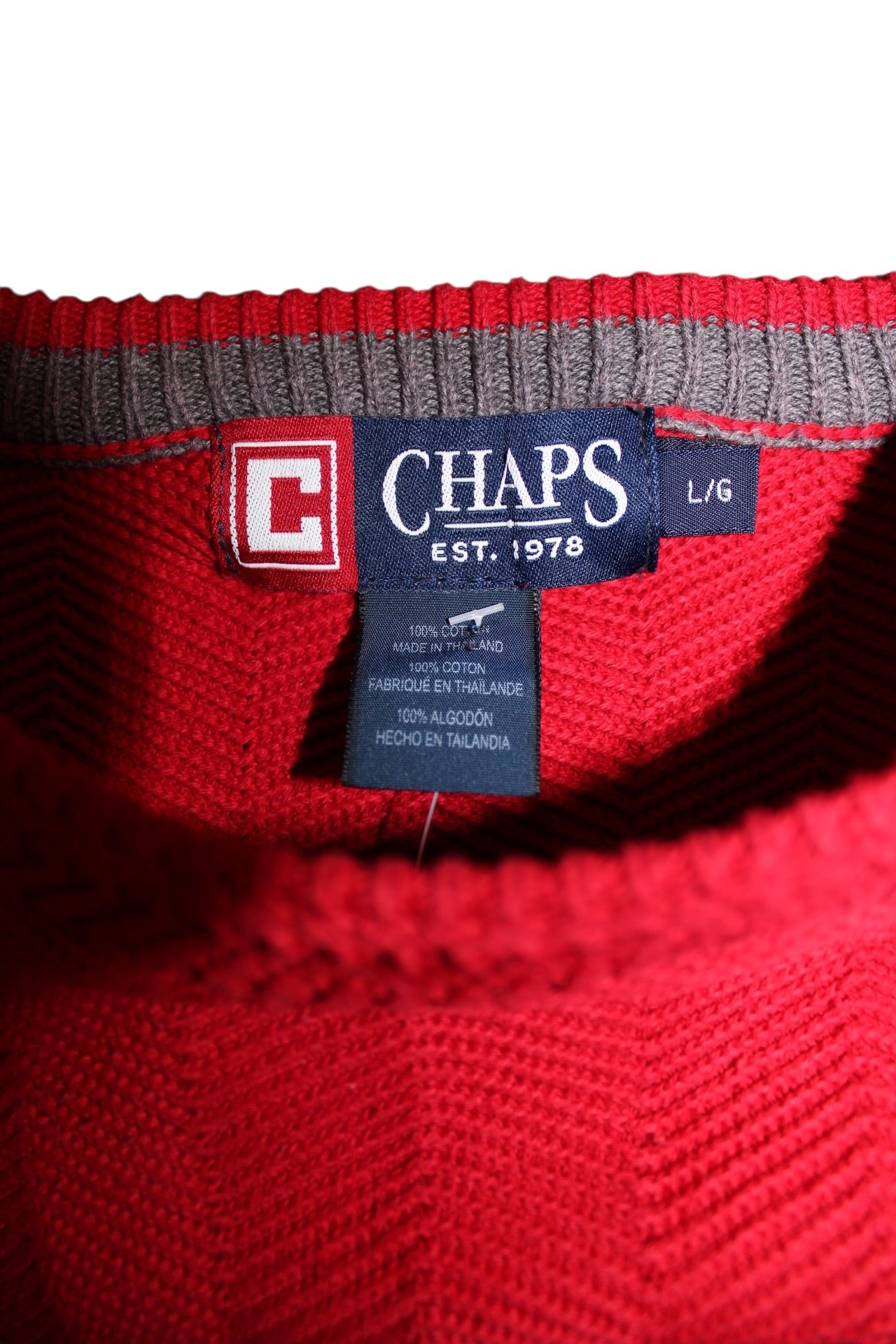 Chaps Knitted Sweater (Size L)