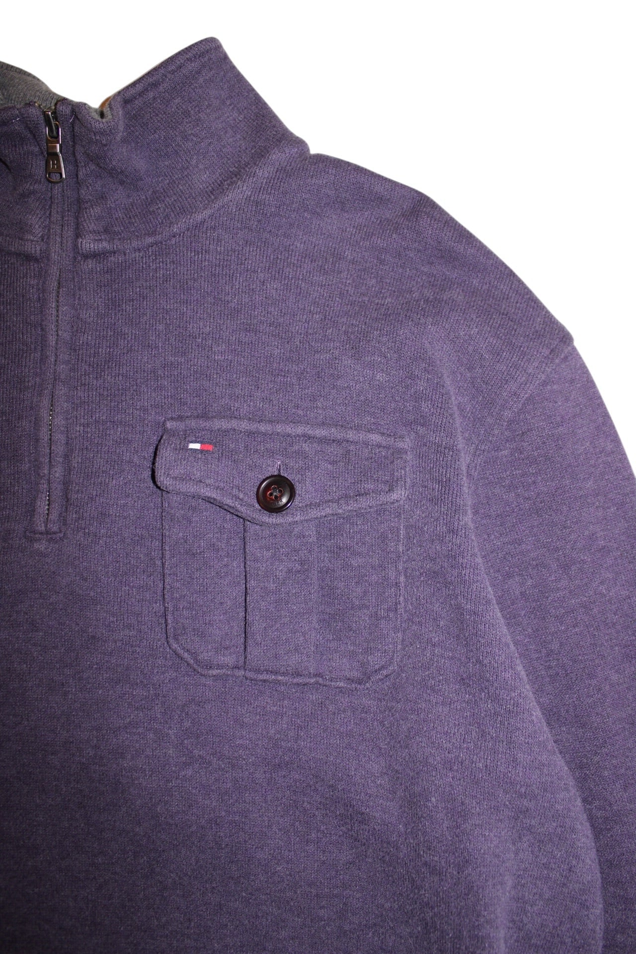 Tommy Hilfiger Purple Quarter Zip (Size L)