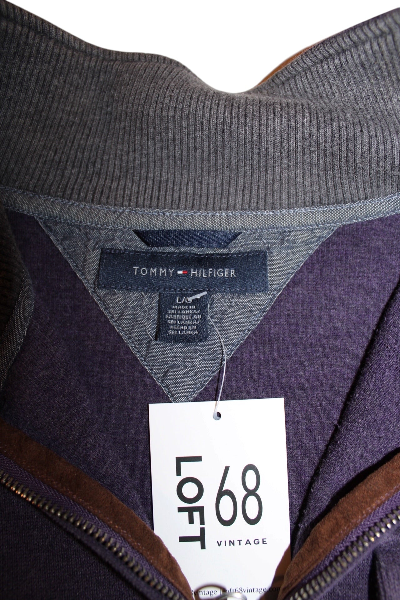 Tommy Hilfiger Purple Quarter Zip (Size L)