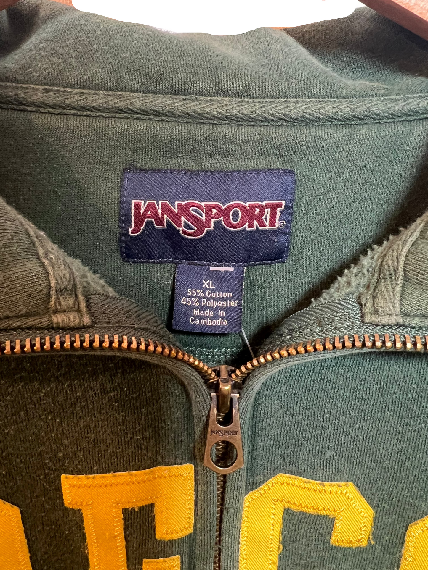 JanSport Oregon Green Quarter Zip (Size L)