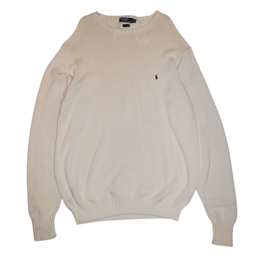 Polo Ralph Lauren Cream Knitted Sweater (Size XL)