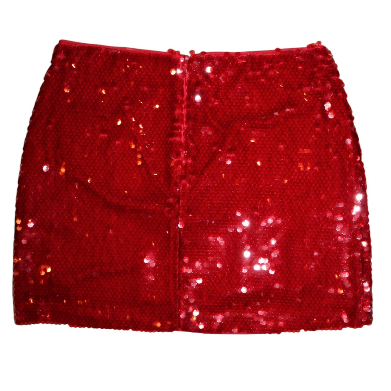 M&S Red Sequin Skirt (Size XL)
