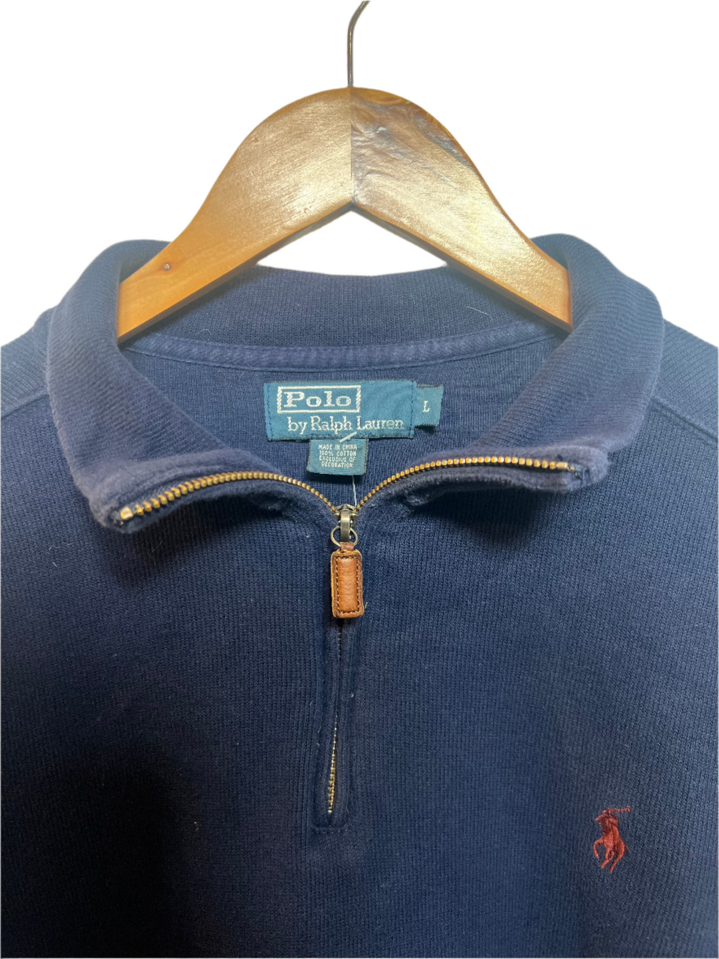 Polo Ralph Lauren Navy Quarter Zip (Size L)