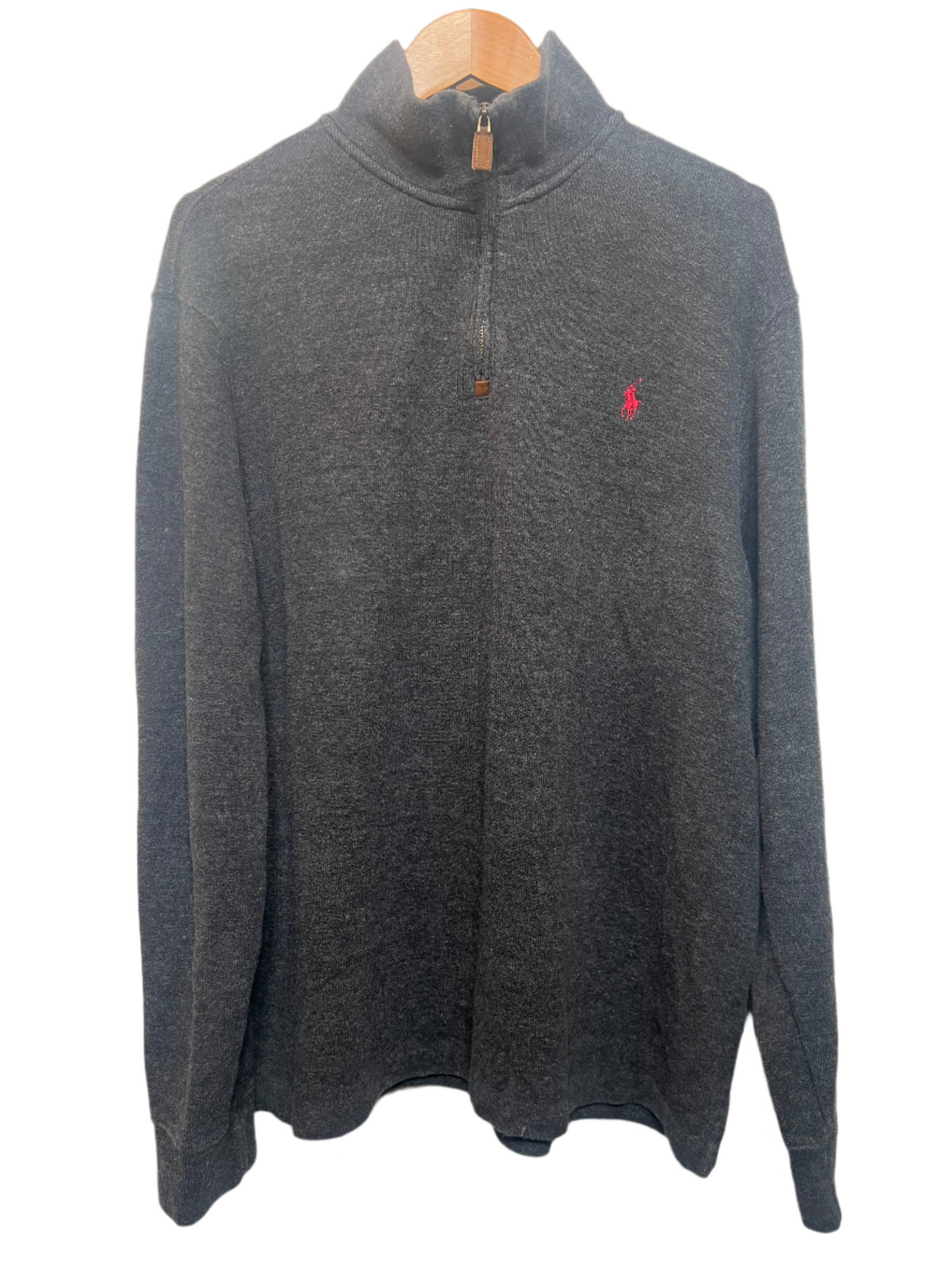 Polo Ralph Lauren Mens Grey Quarter Zip (Size L)