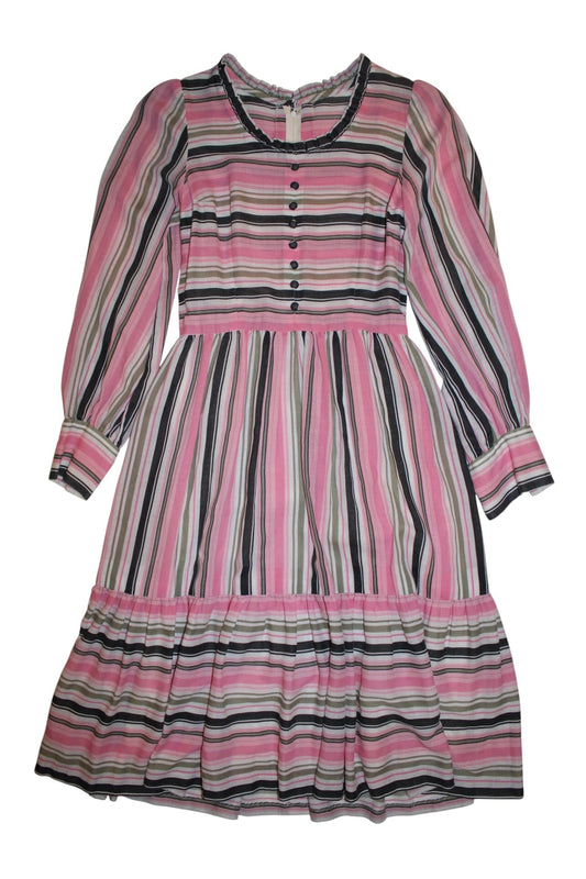 Striped Sleeved Dress (Size M)