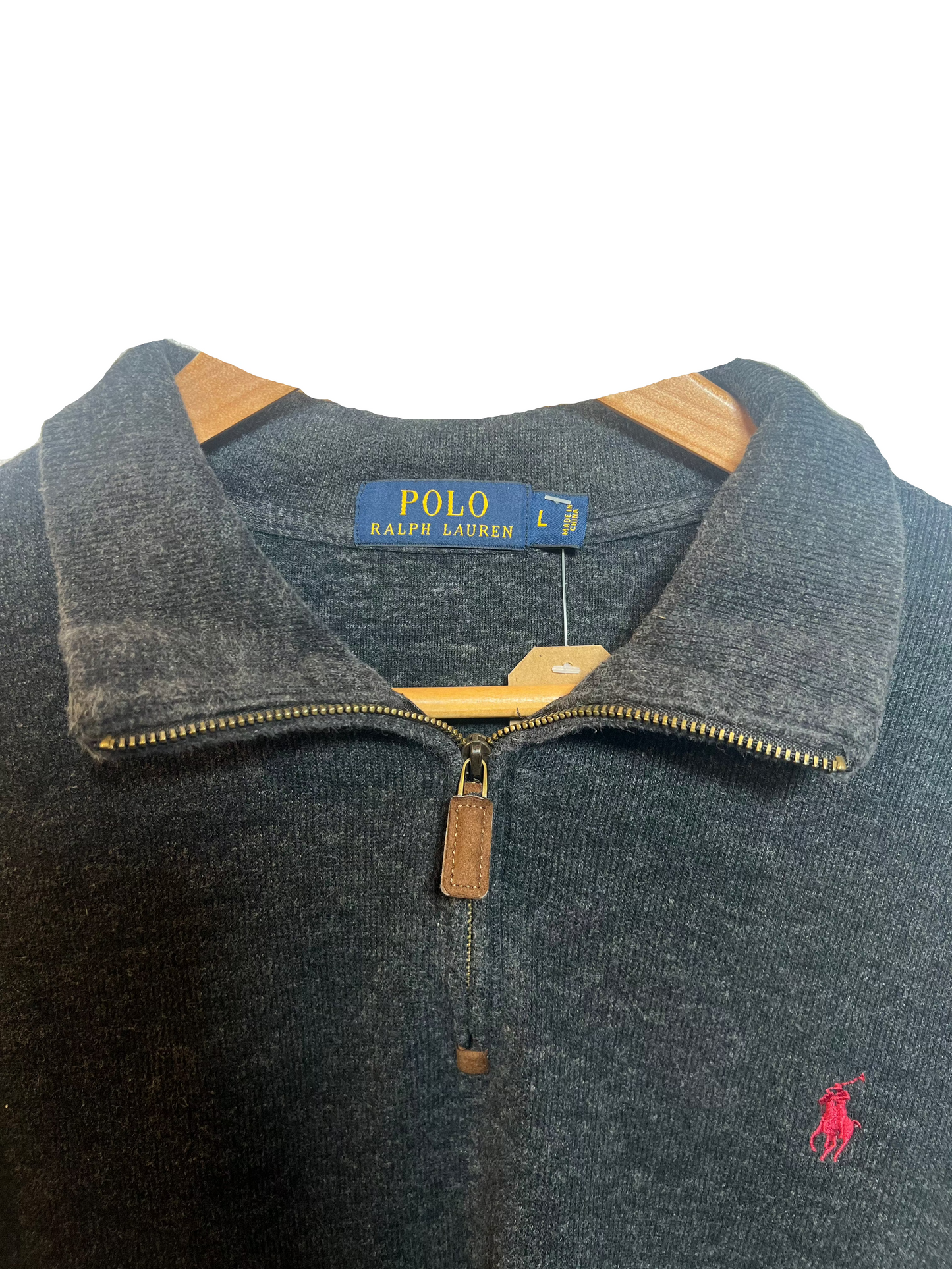 Polo Ralph Lauren Mens Grey Quarter Zip (Size L)