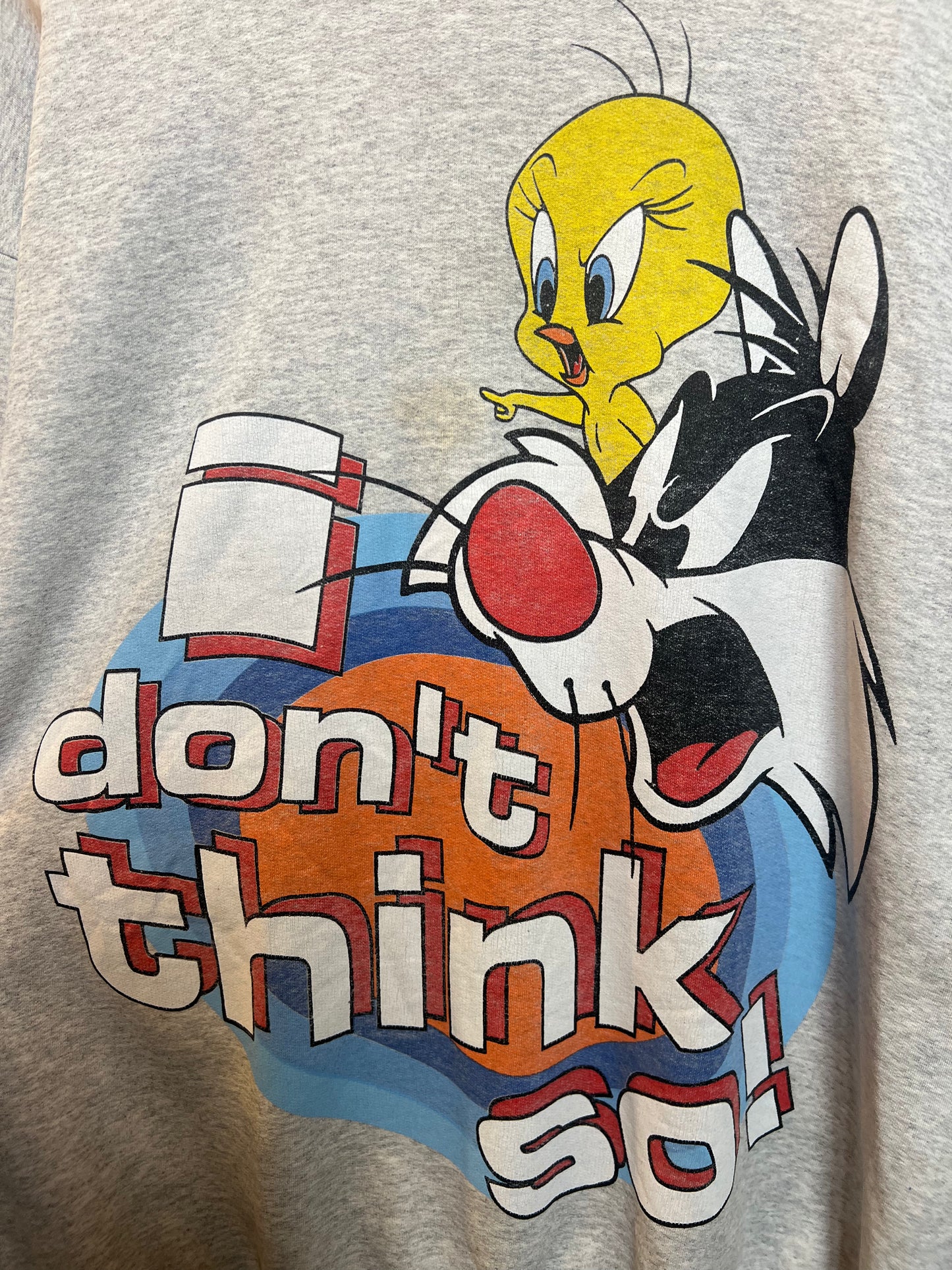 Looney Tunes Grey Graphic Sweatshirt (Size XL)