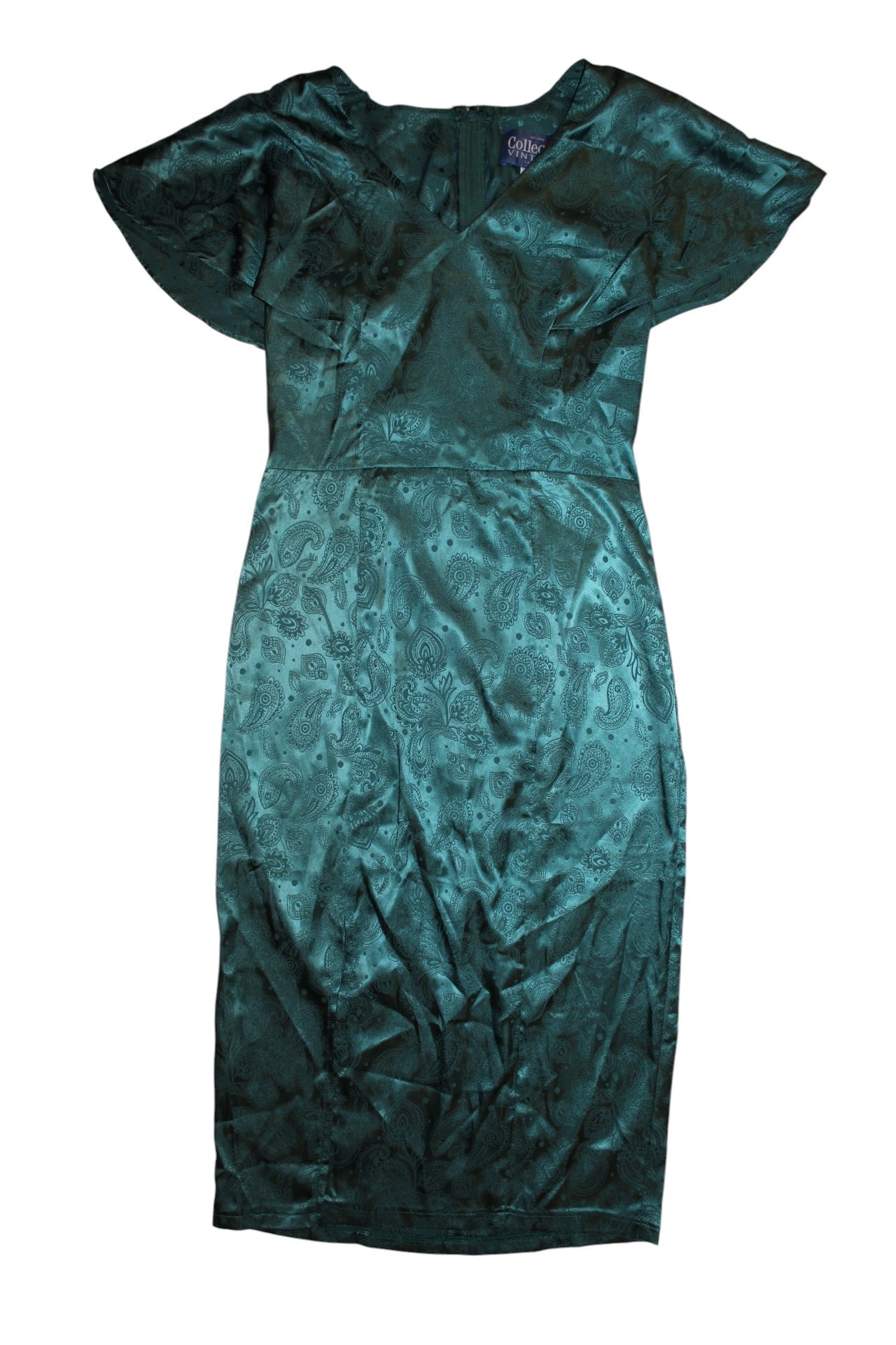 Collectif Vintage Paisley Pencil Dress (Size XS)