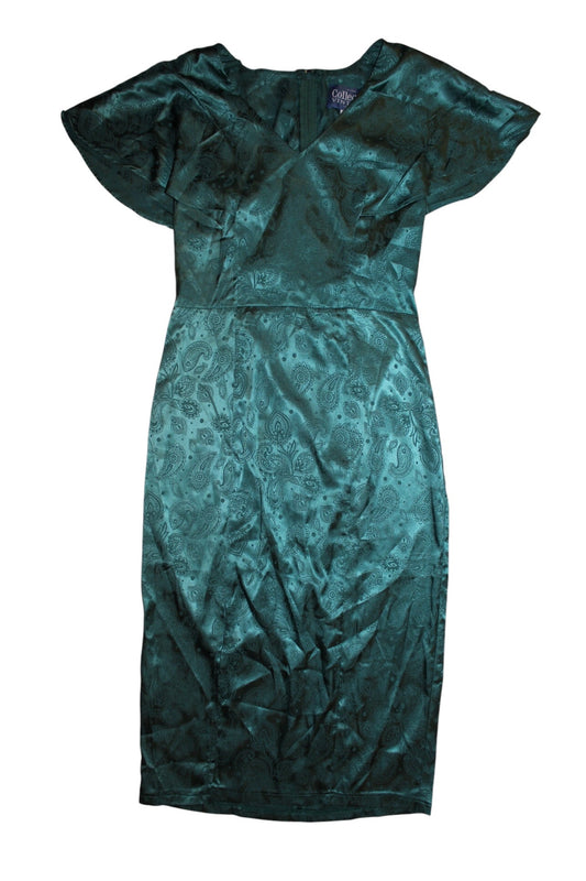 Collectif Vintage Paisley Pencil Dress (Size XS)