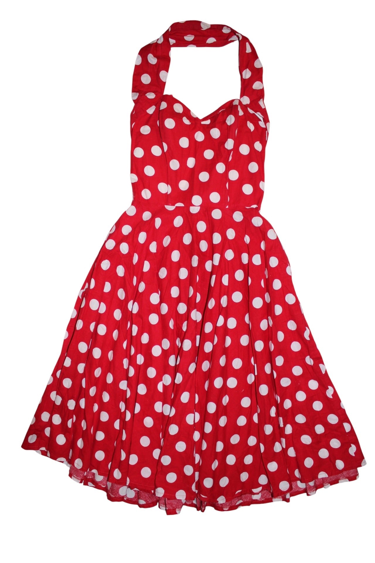 Vivian Holloway Halter Polka Dot Dress (Size S)