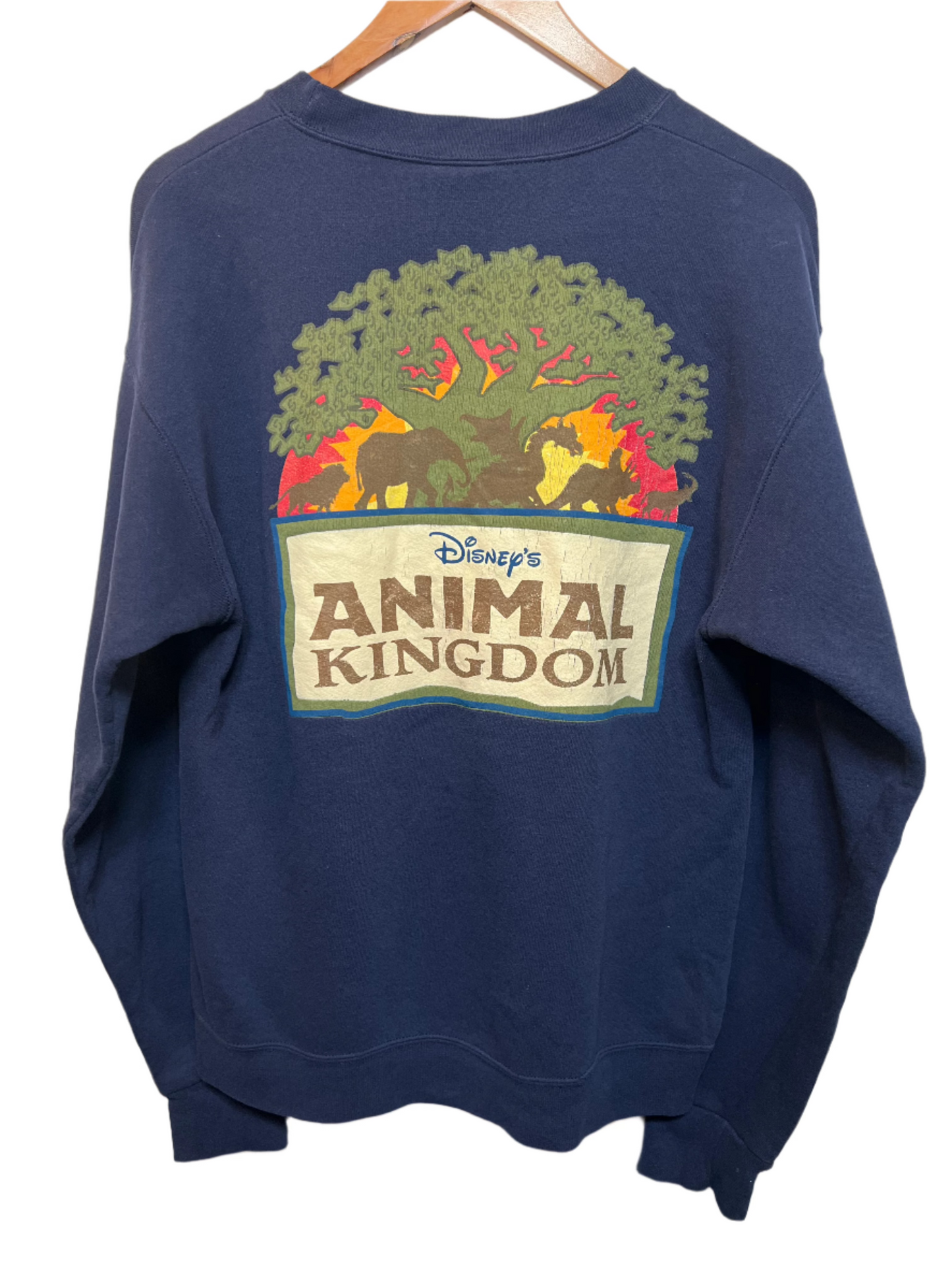 Mickey Inc Animal Kingdom Navy Sweatshirt (Size L)