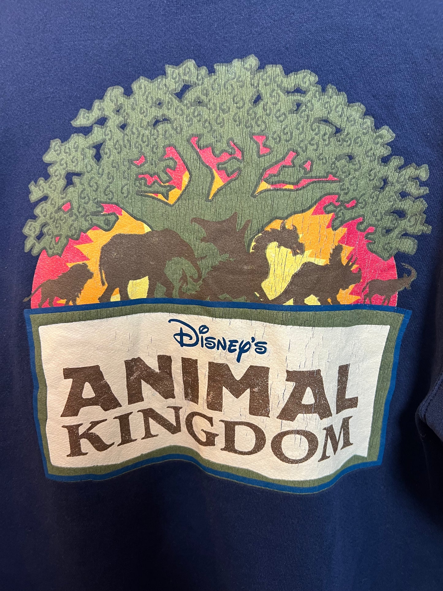 Mickey Inc Animal Kingdom Navy Sweatshirt (Size L)