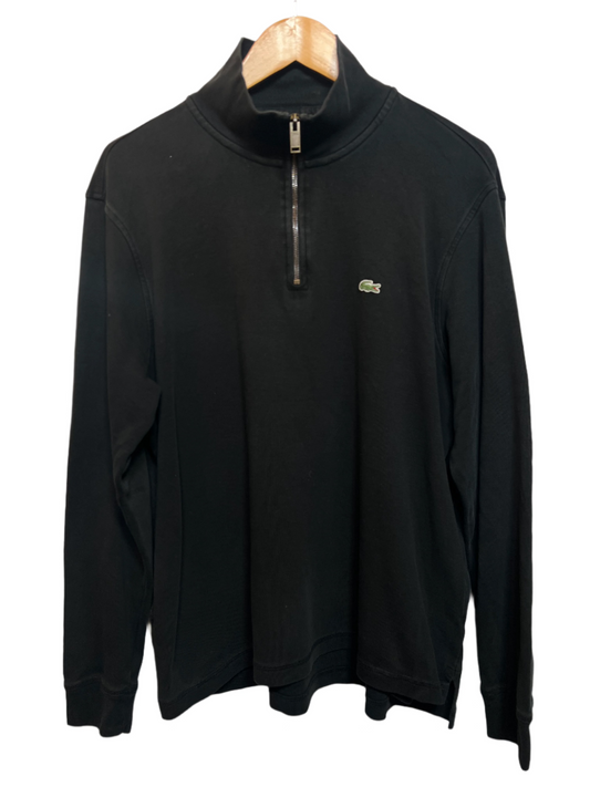 Lacoste Black Quarter Zip (Size L)