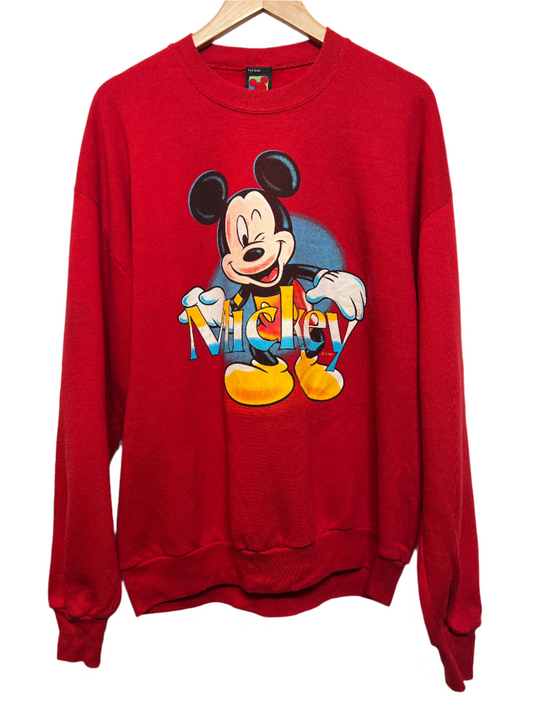 Mickey Red Mens Sweatshirt (Size XL)