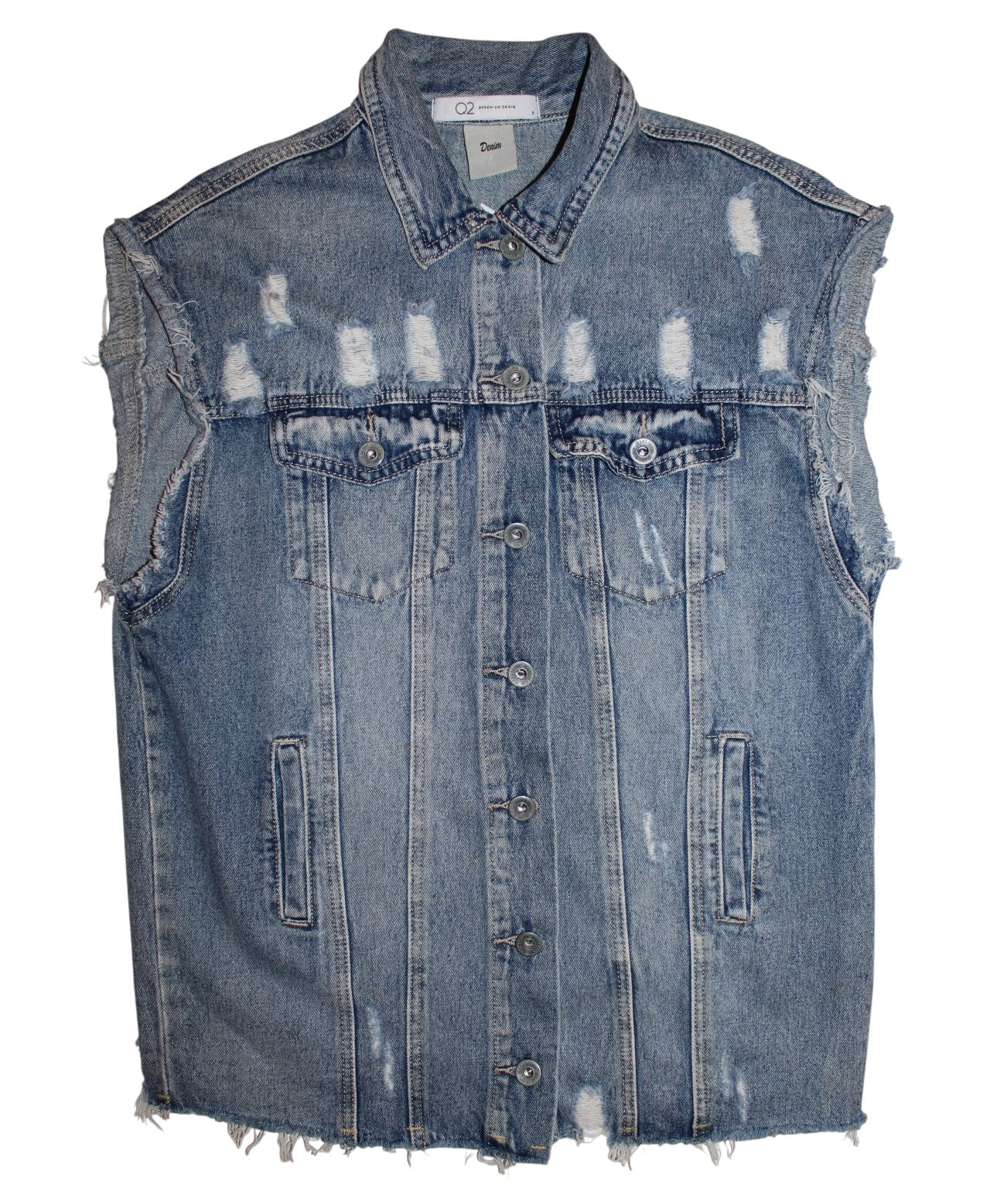 Q2 Denim Sleeveless Jacket (Size S/M)