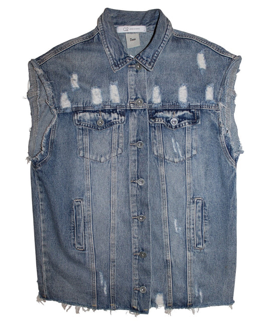 Q2 Denim Sleeveless Jacket (Size S/M)