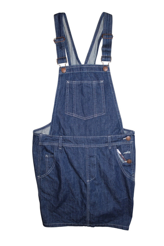 Uskees Denim Dungaree Shorts (Size L)