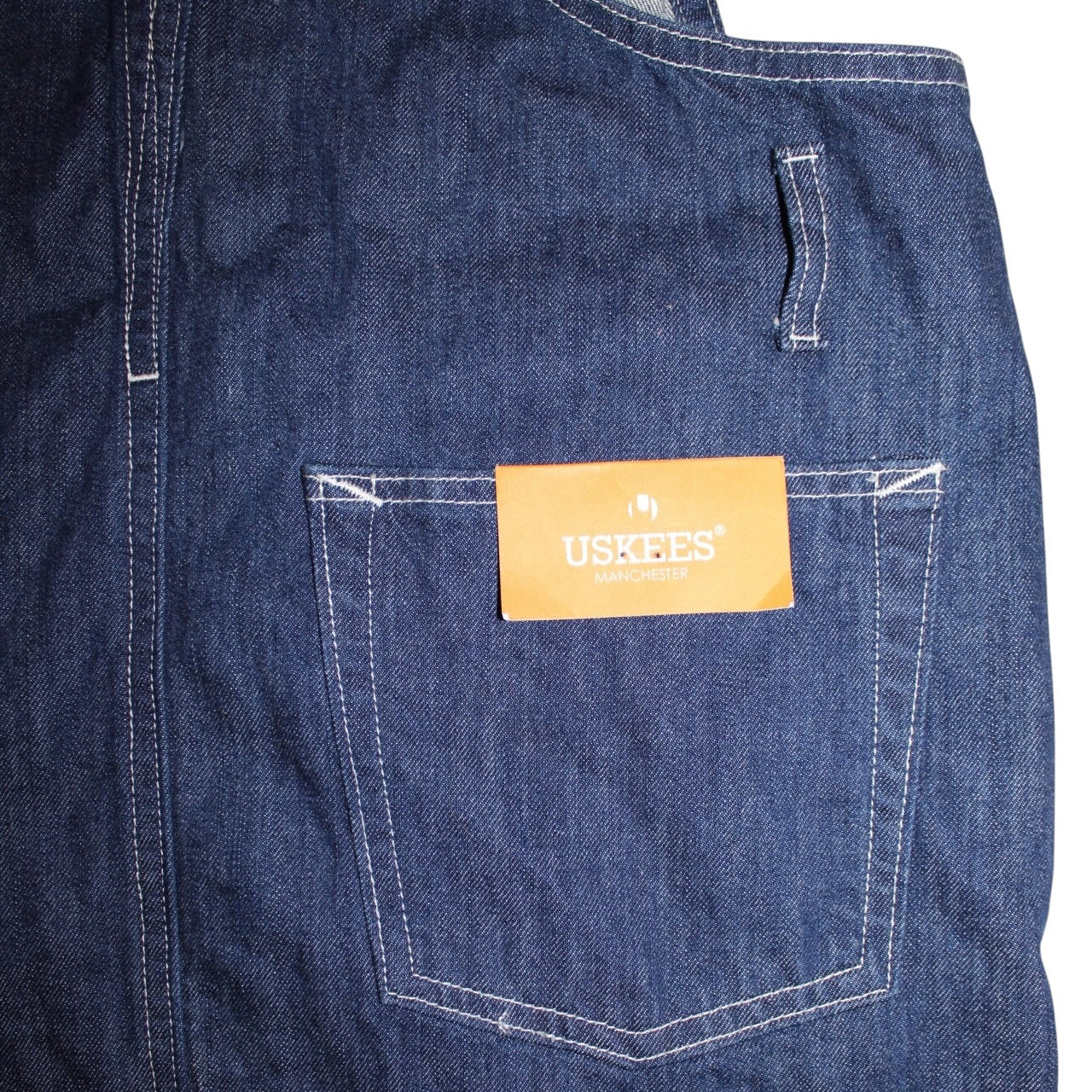 Uskees Denim Dungaree Shorts (Size L)