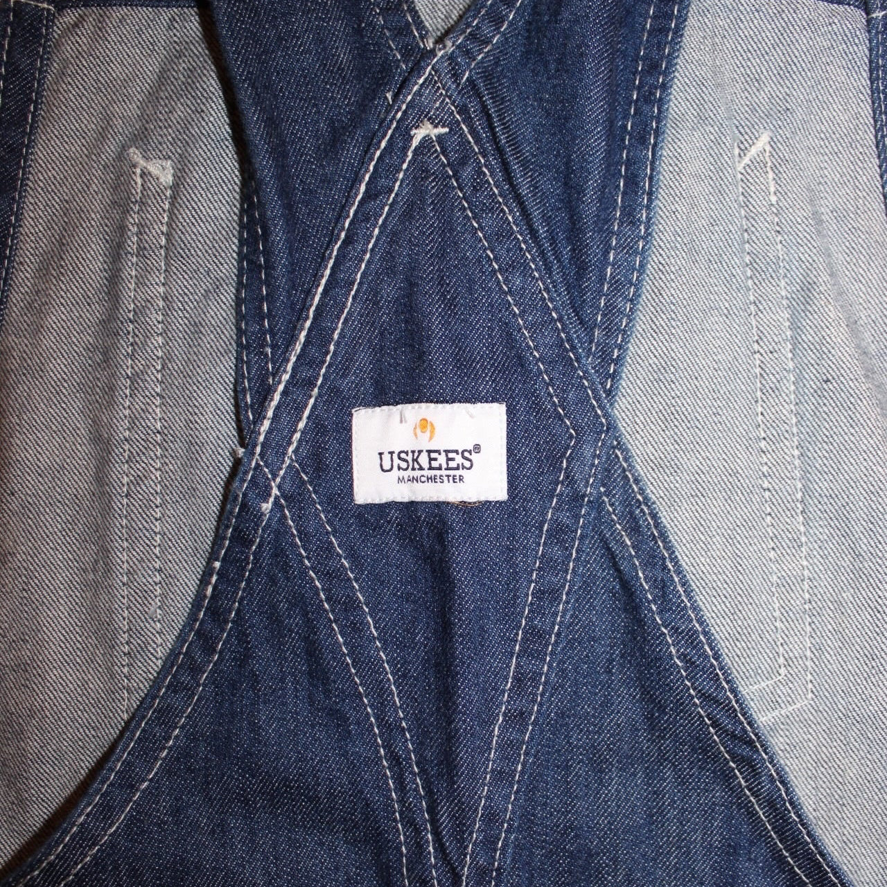 Uskees Denim Dungaree Shorts (Size L)