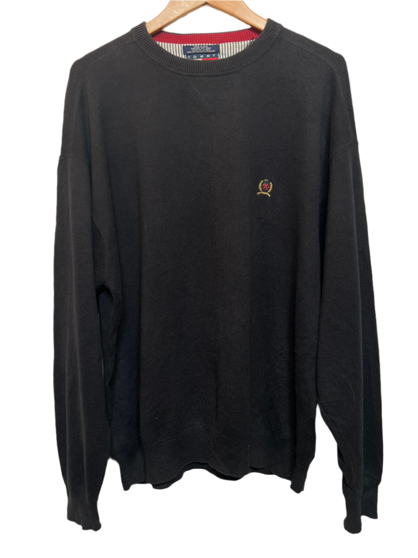 Tommy Hilfiger Mens Black Sweater (Size L)