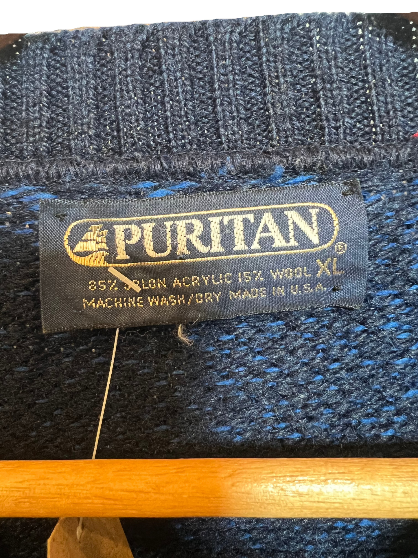 Puritan Blue Knit Sweater (Size XL)