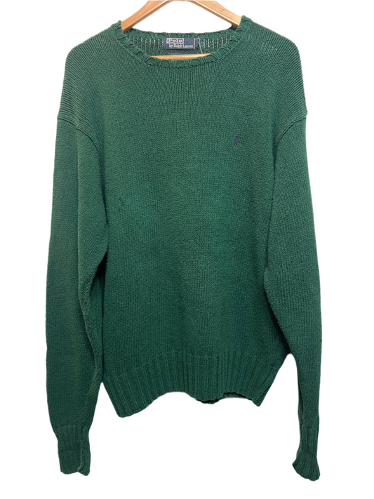 Polo Ralph Lauren Green Knitted Sweater (Size L)