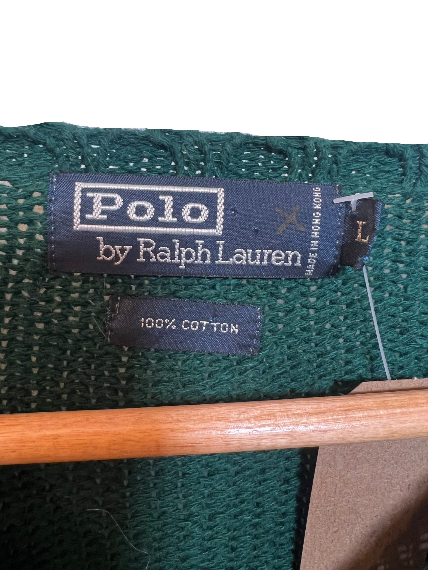 Polo Ralph Lauren Green Knitted Sweater (Size L)