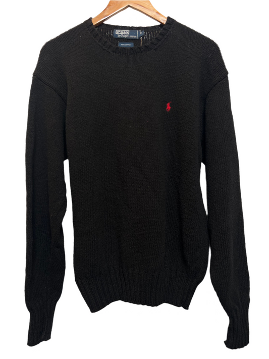 Polo Ralph Lauren Black Knitted Sweater (Size M)