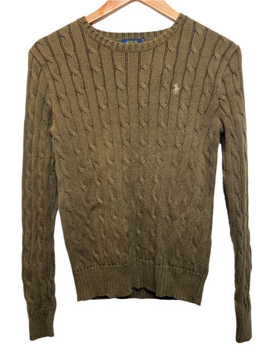 Polo Ralph Lauren Women's Brown Knitted Sweater (Size S)