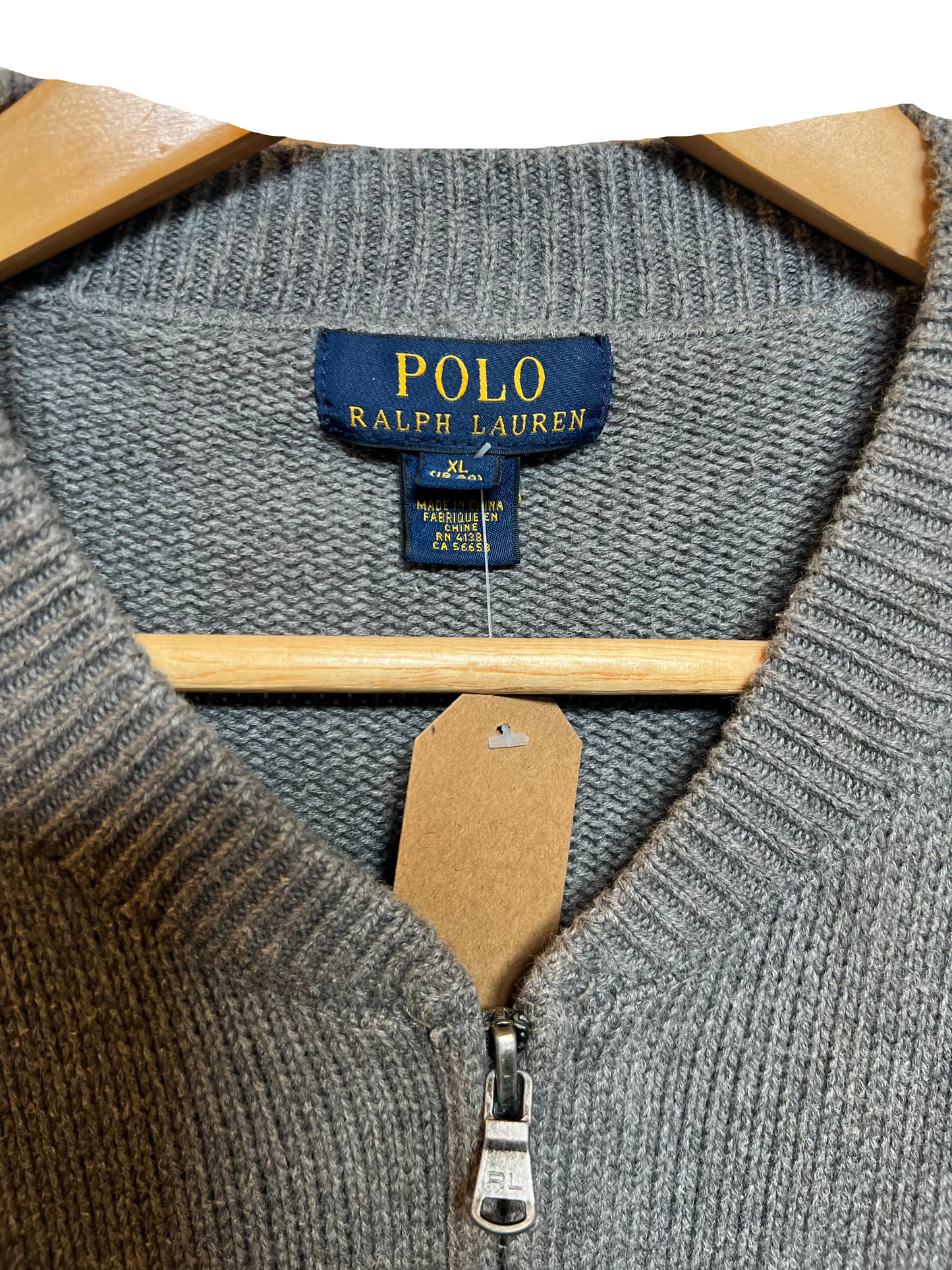 Polo Ralph Lauren Grey Mens Cardigan (Size L)