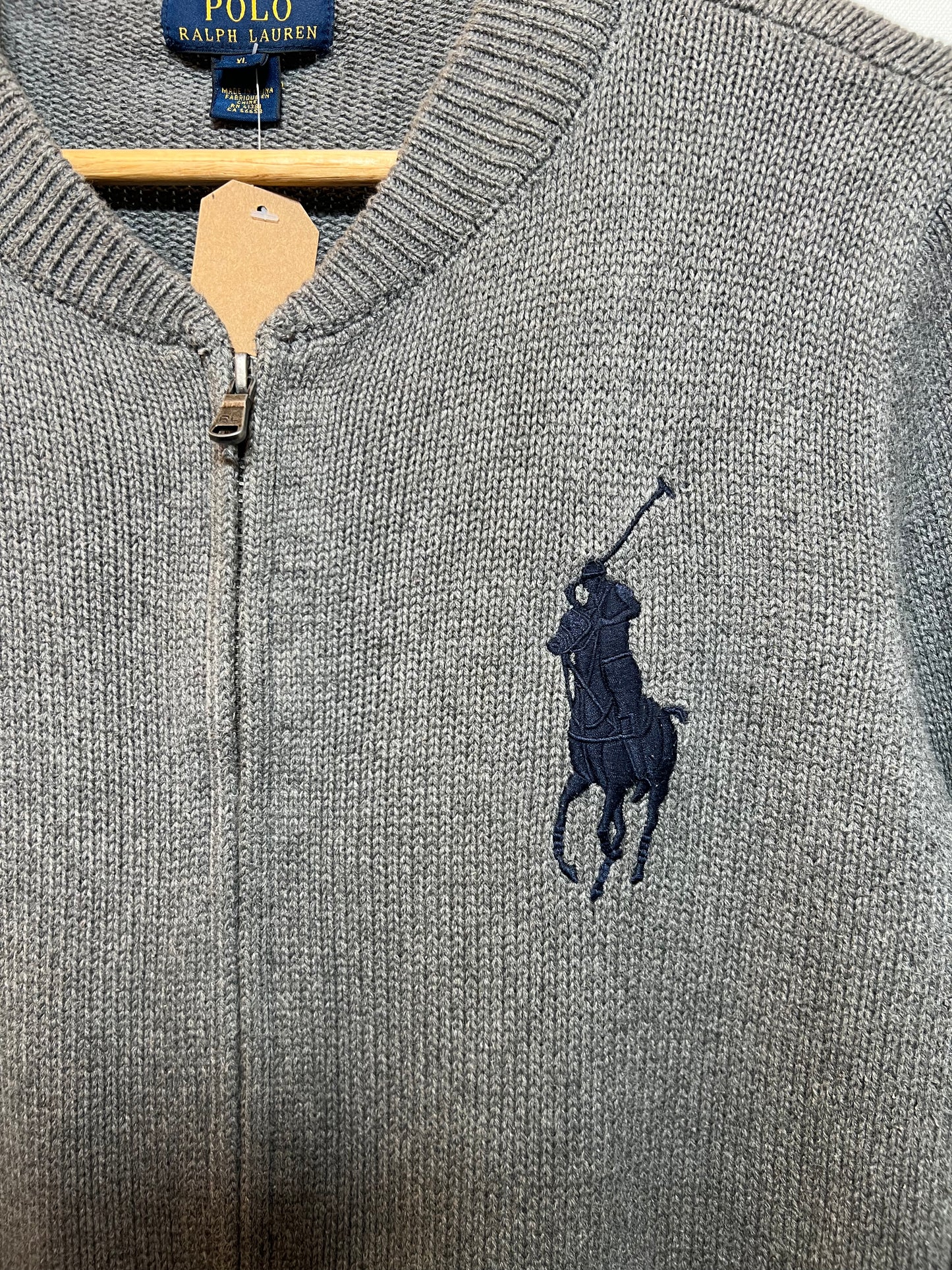 Polo Ralph Lauren Grey Mens Cardigan (Size L)