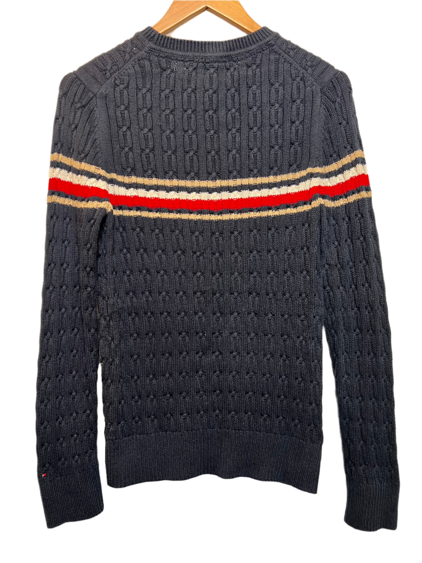 Tommy Hilfiger Navy Striped Women's Sweatshirt (Size M)