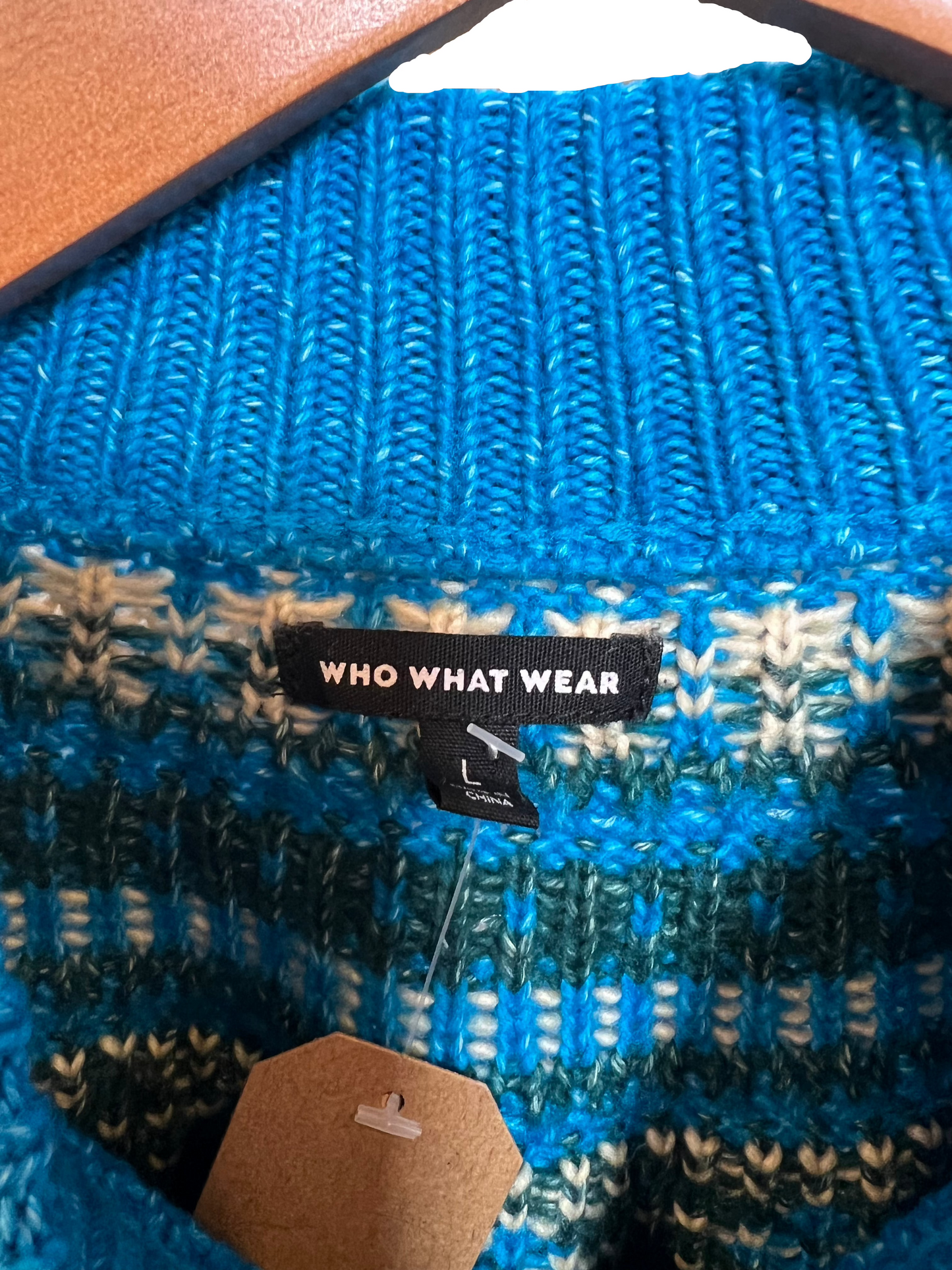 Who What Where Mens Blue Knit Jumper (Size S)