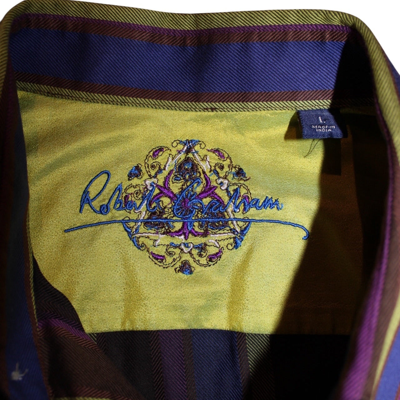 Robert Graham Striped Shirt (Size L)