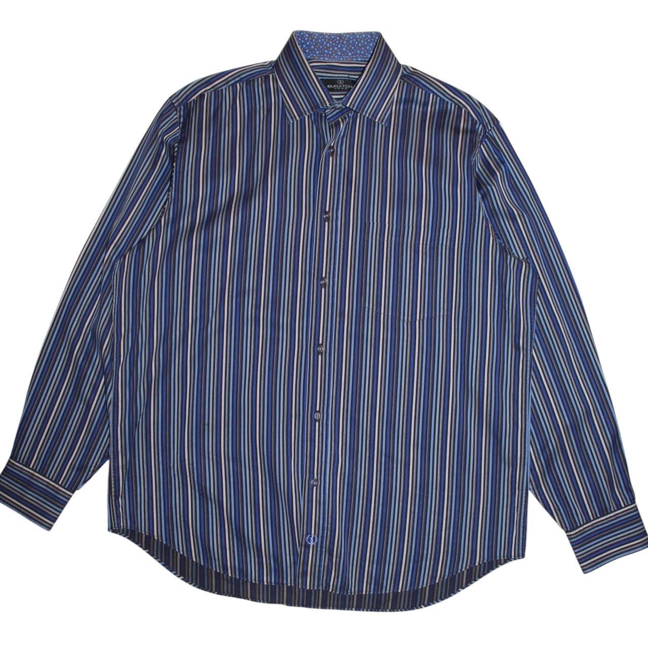 Bugatchi Striped Shirt (Size L)