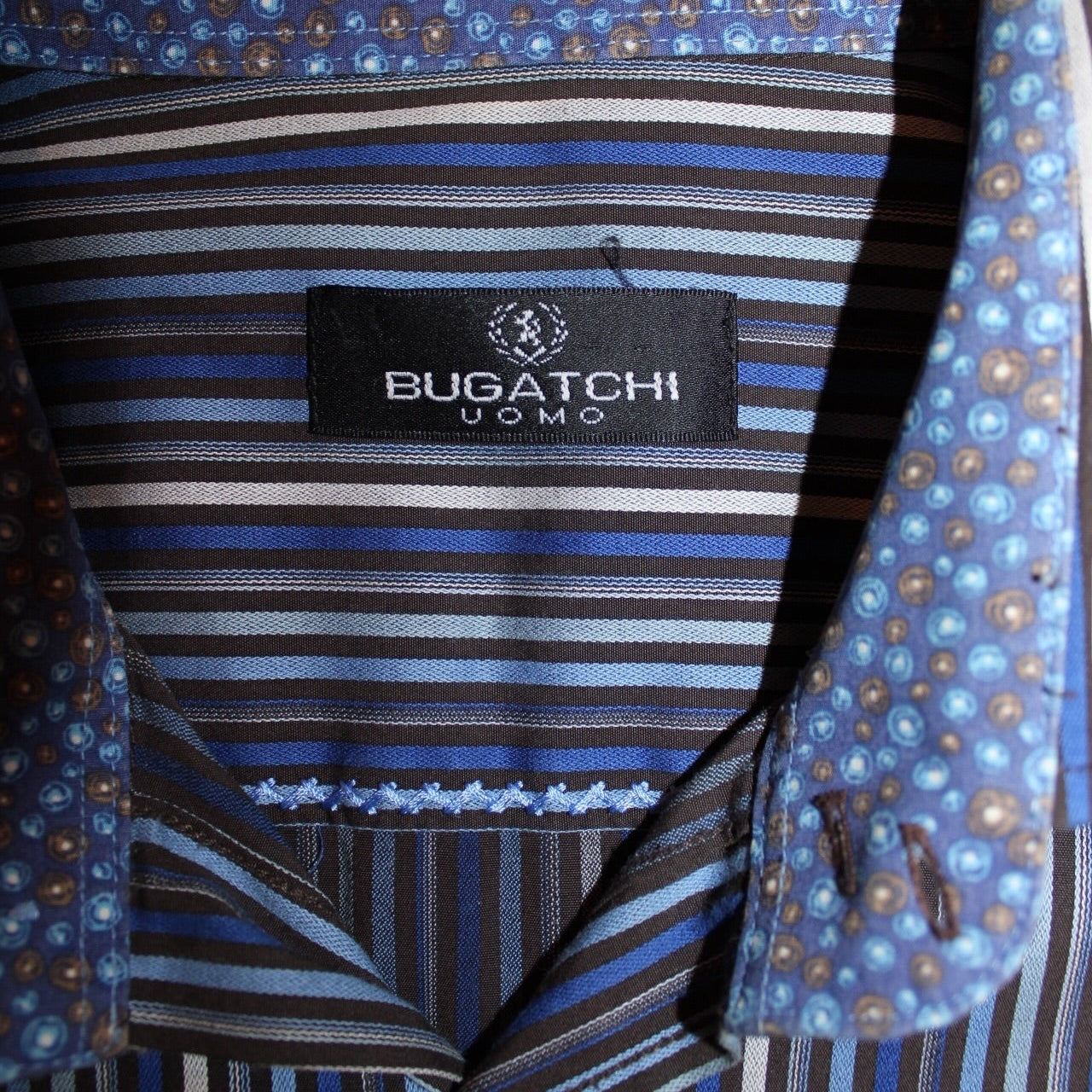 Bugatchi Striped Shirt (Size L)