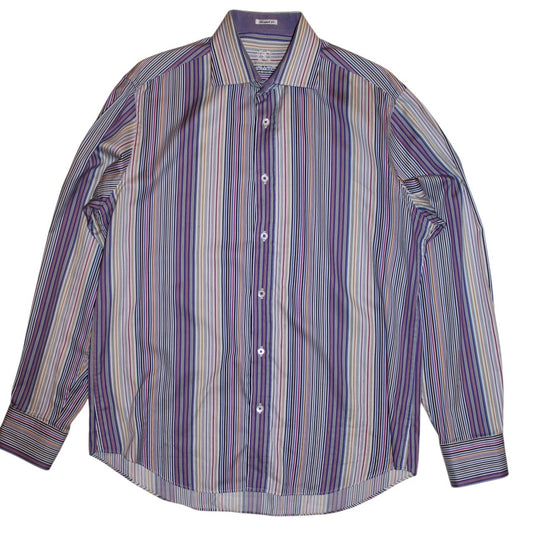Bugatchi Striped Shirt (Size L)