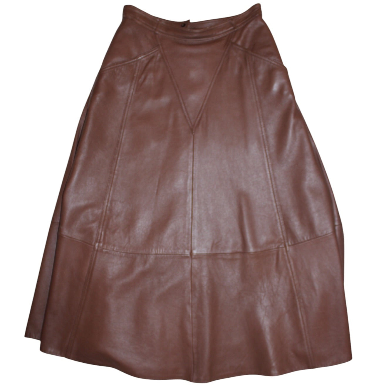 Leather Midi Skirt (W28)