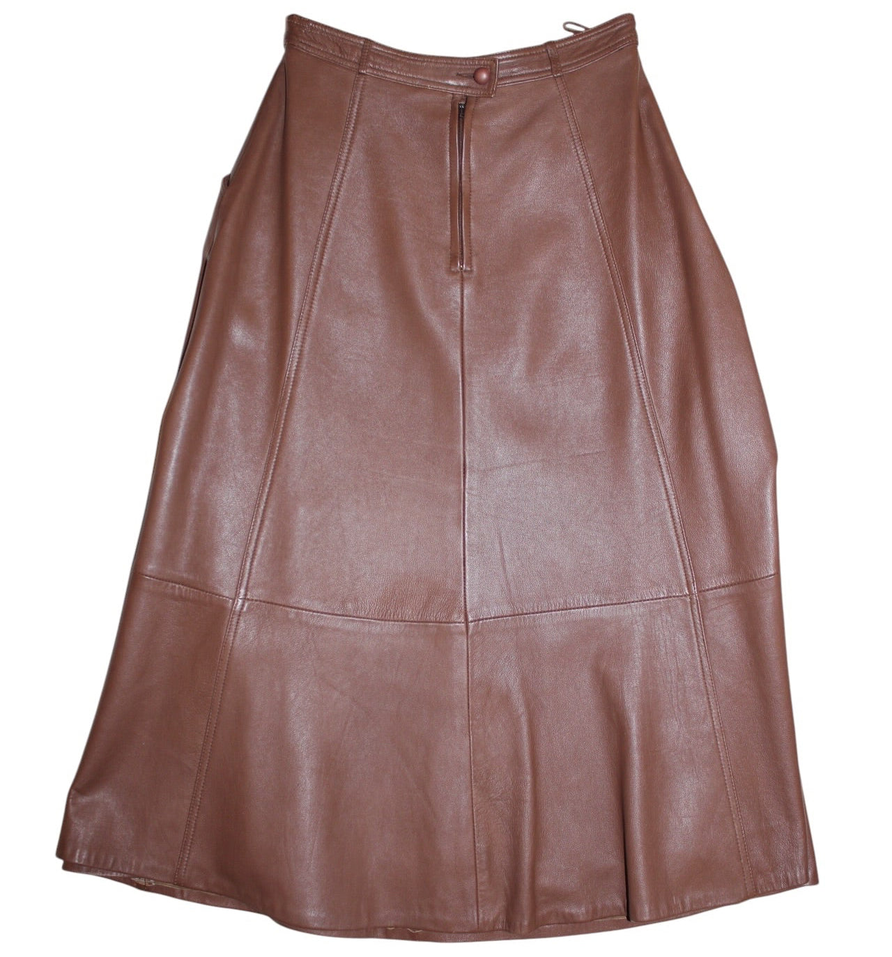 Leather Midi Skirt (W28)