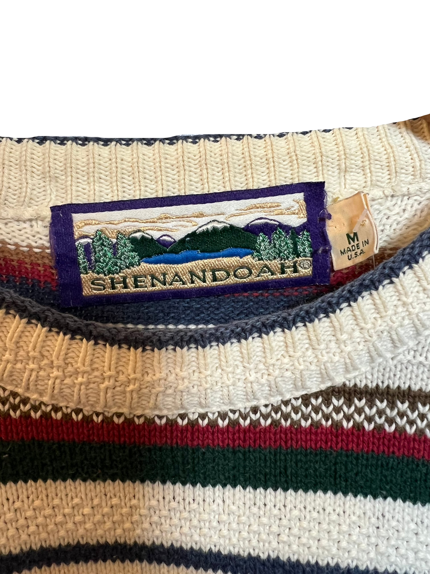 Shenandoah Mens White Knitted Sweater (Size M)