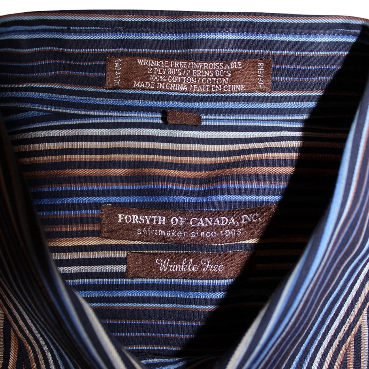Forsyth Of Canada Inc. Striped Shirt (Size XL)